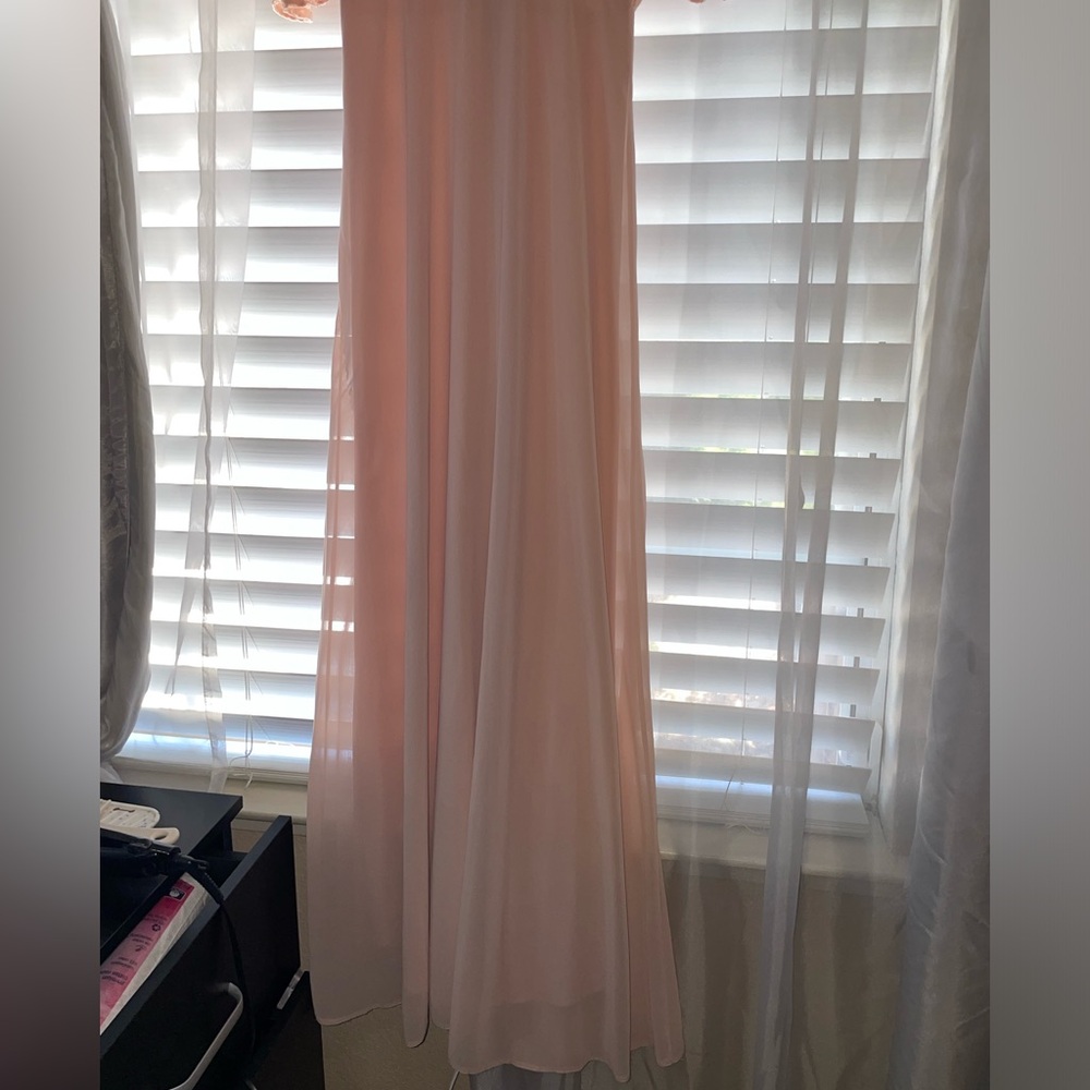 John Zack Petite Open Back Maxi Dress With Fluted Lace Sleeve - Picture 6 of 13
